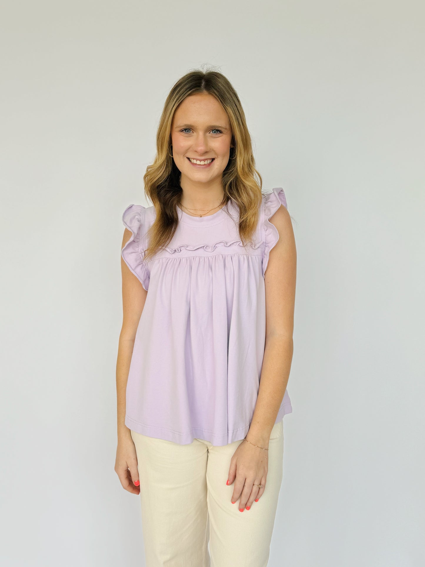 Lilac Ruffle Tank