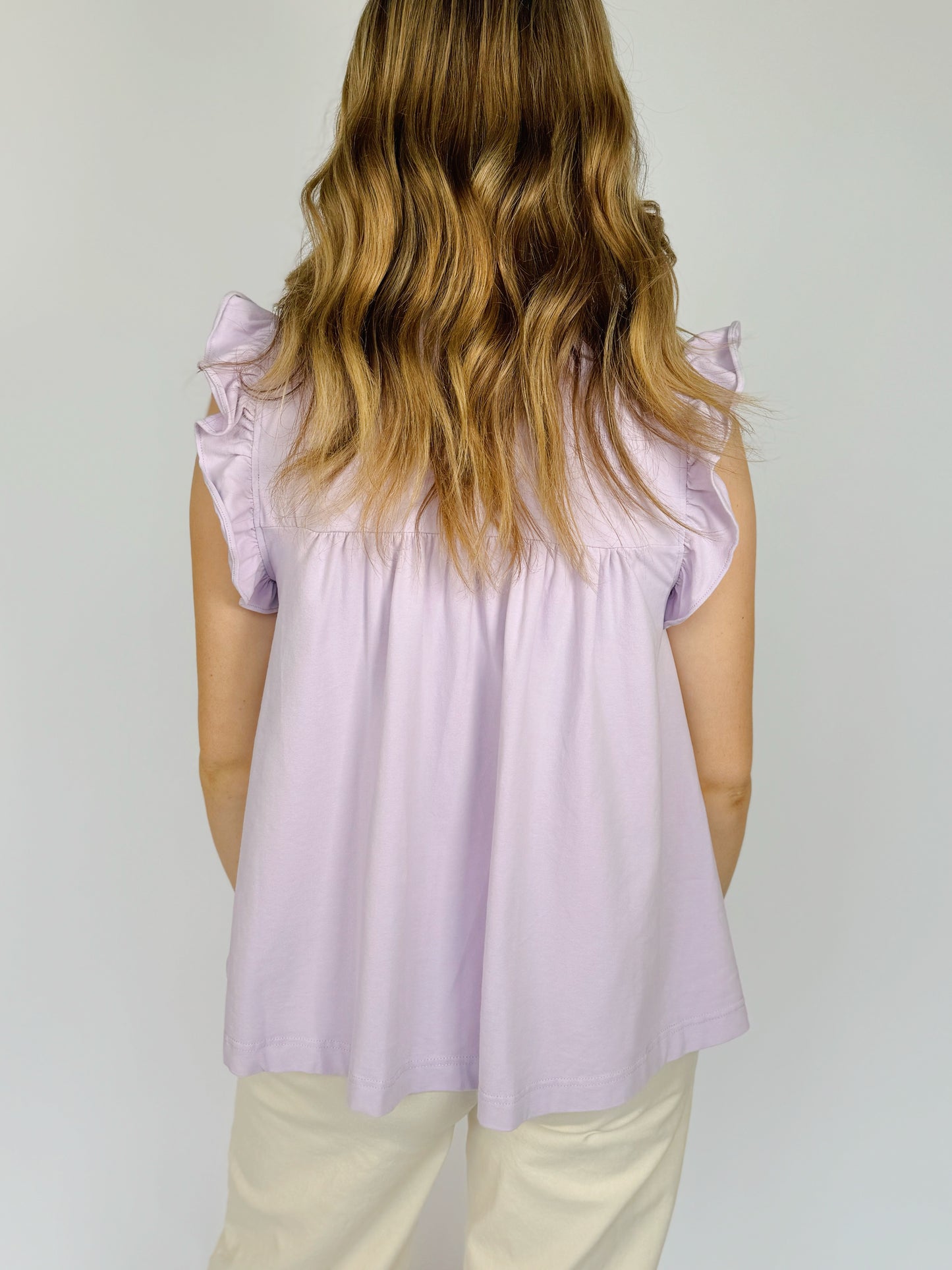Lilac Ruffle Tank