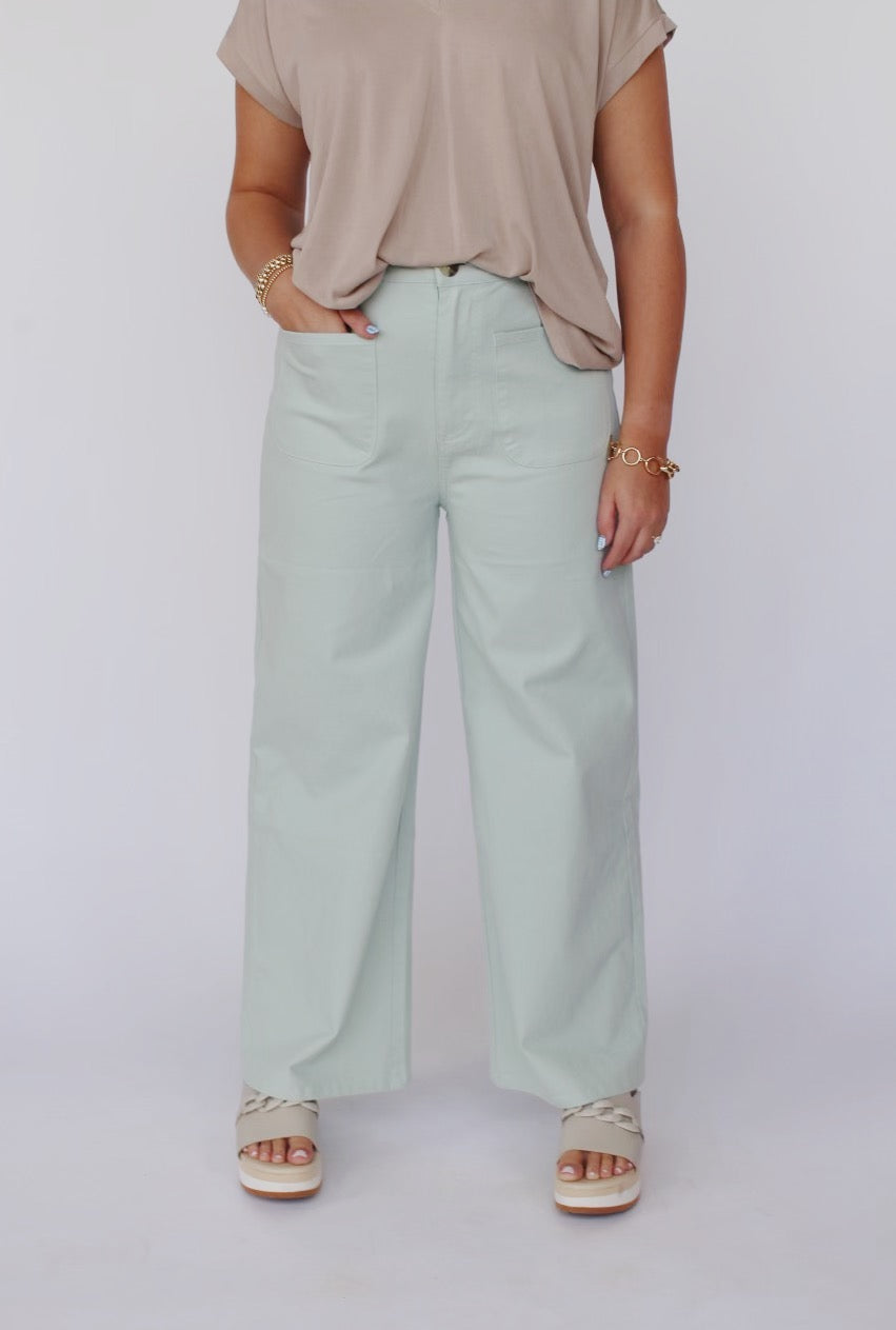 Seafoam Wide Leg Pant