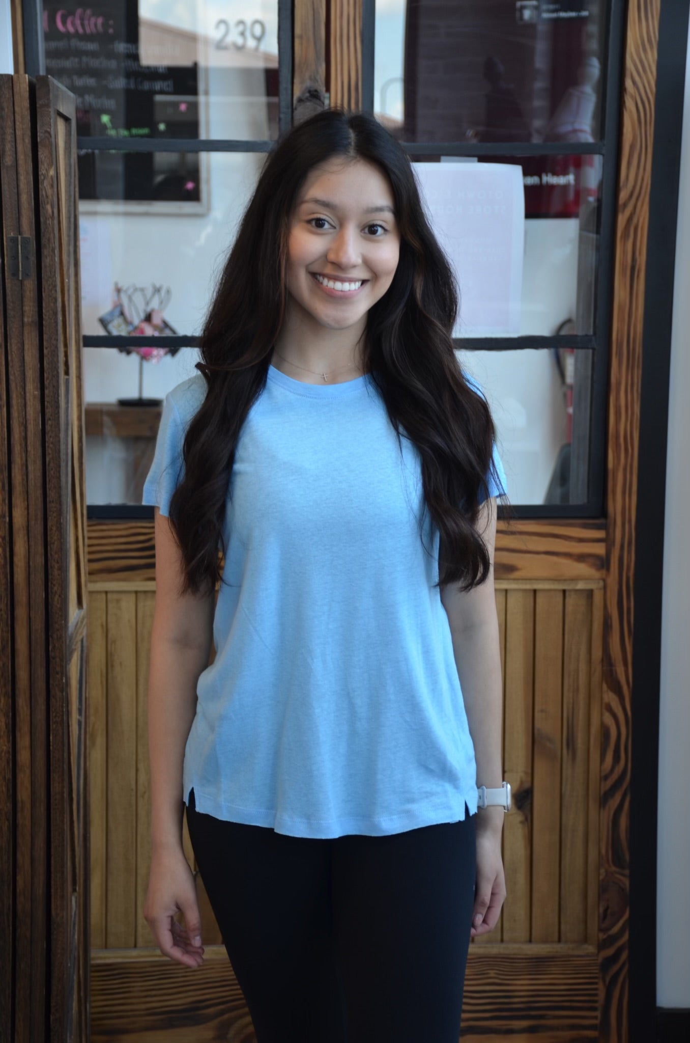 SKY BLUE CREW NECK TEE