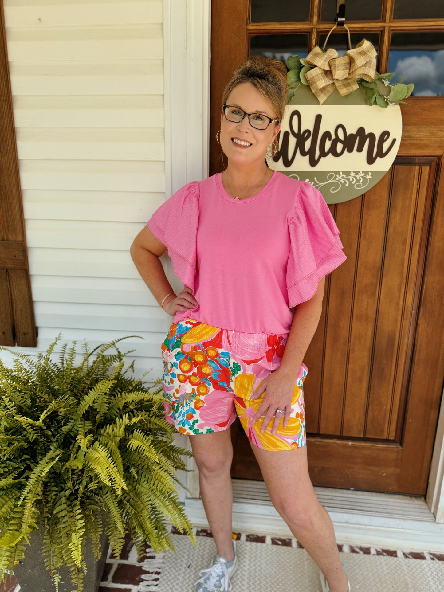 Pink Butterfly Top