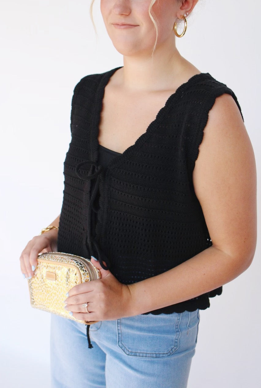 Black Sweater Vest