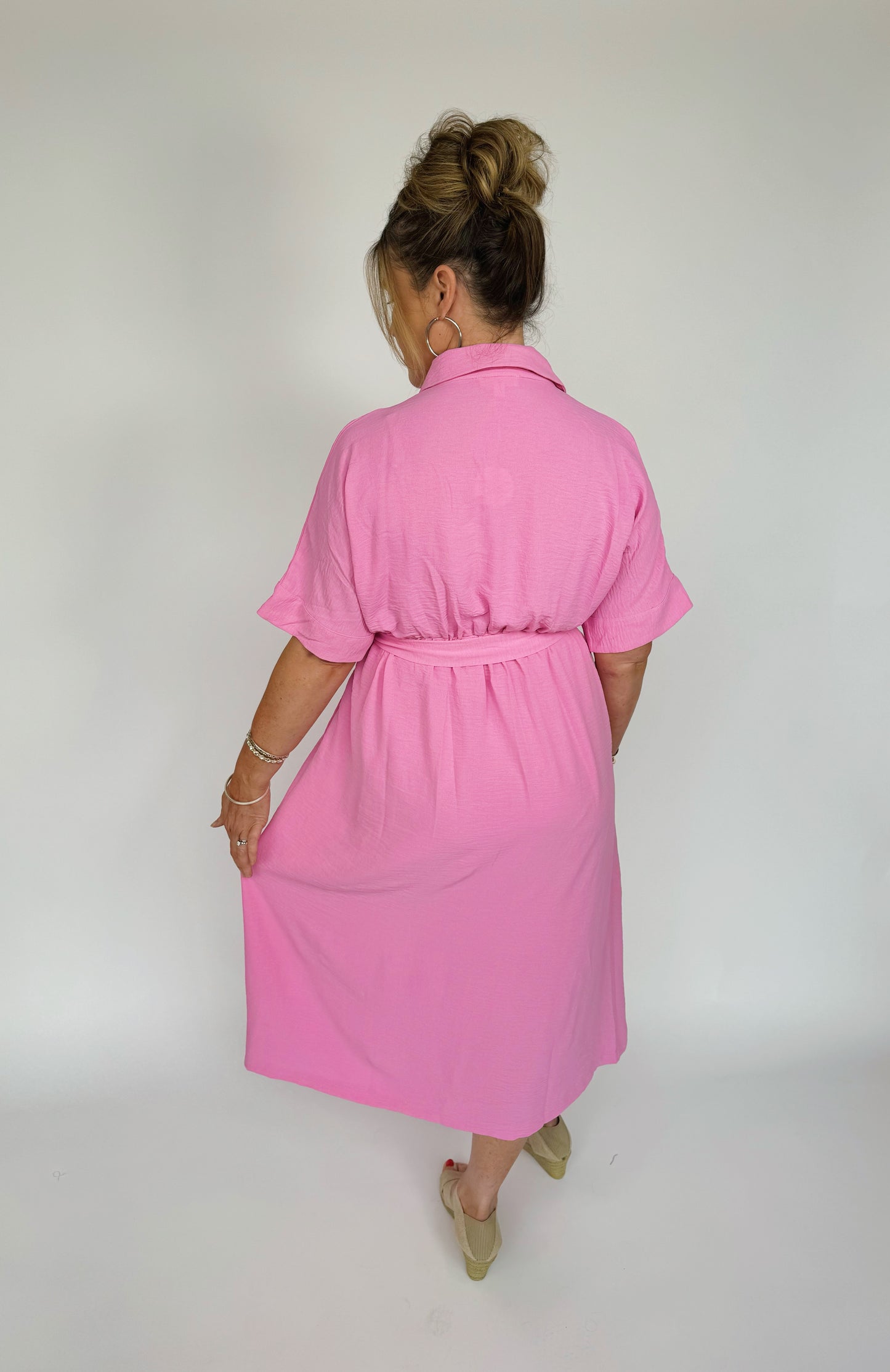 Pink Orchid Shirt Dress