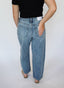 High Rise Barrel Jeans by Vervet