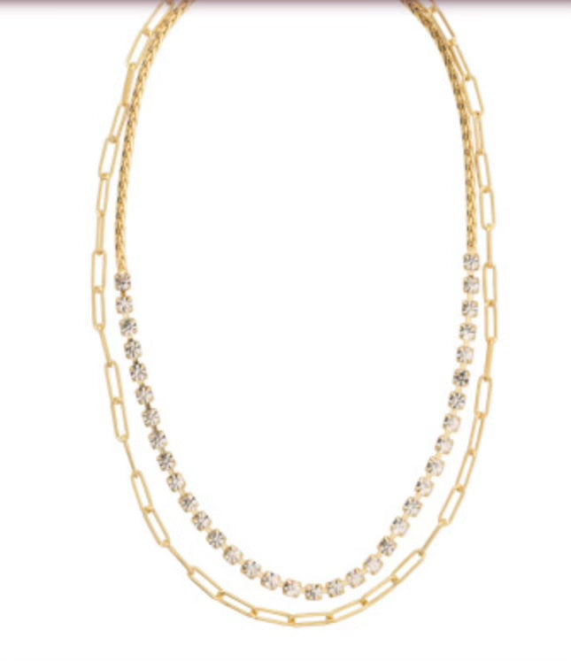 Sorrelli Double Layer Gold Necklace