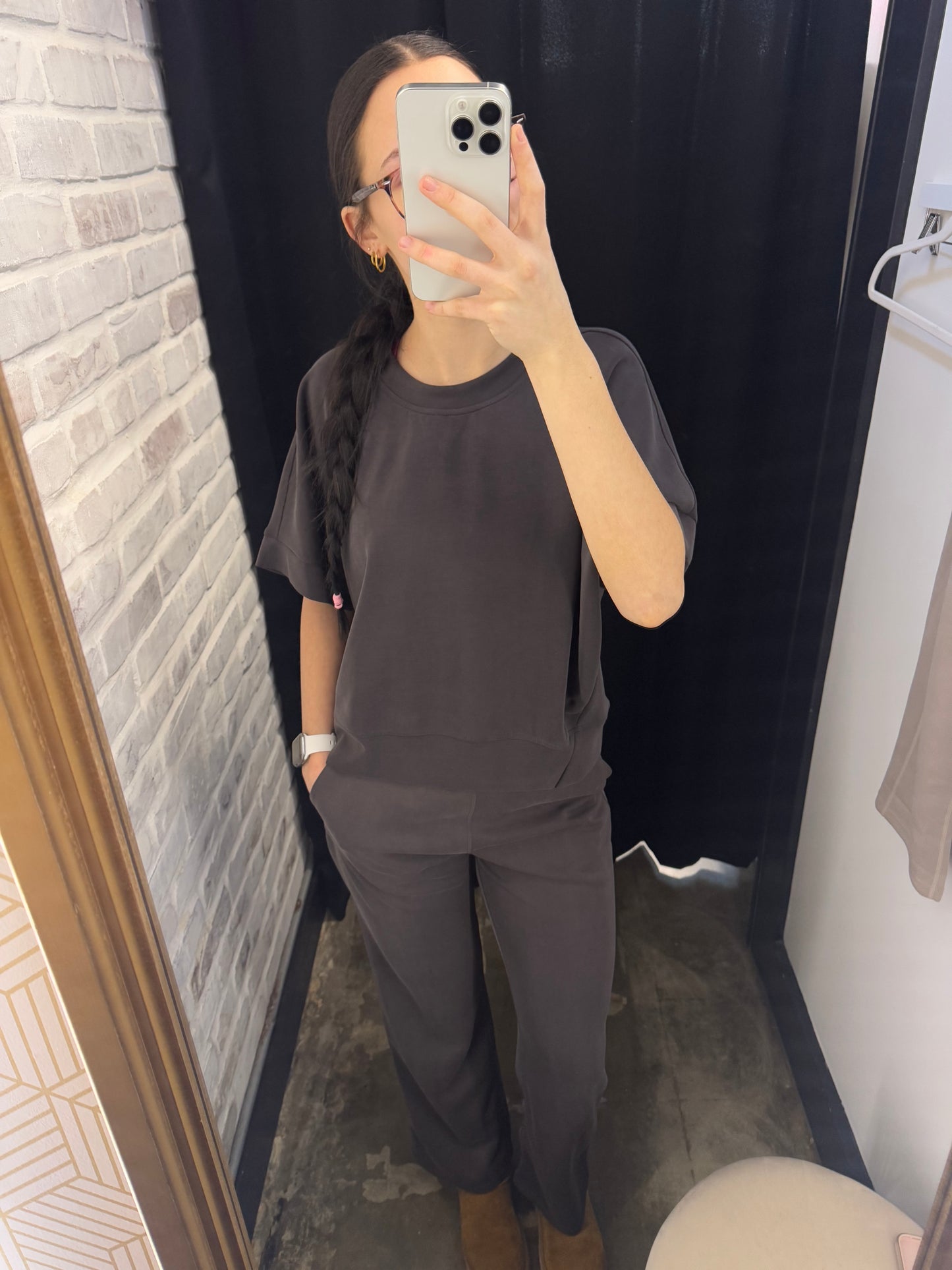 Snuggle Up Charcoal Top