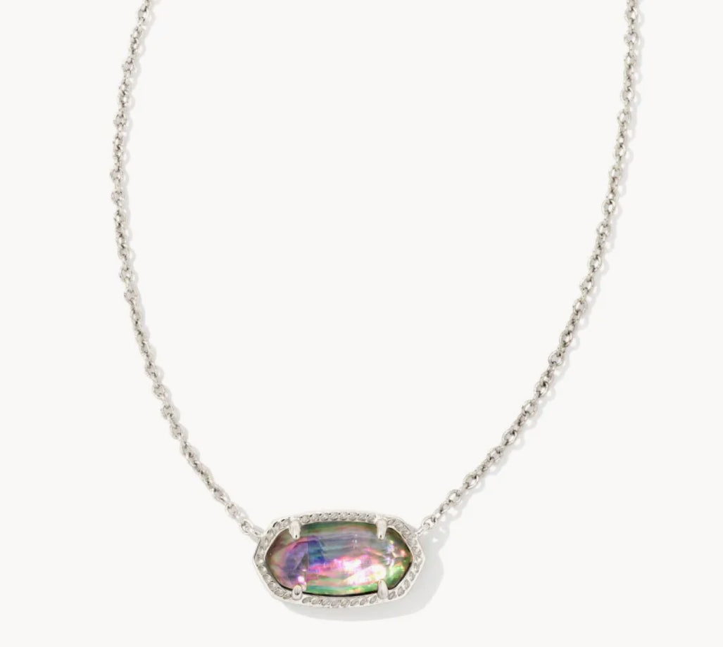Kendra Scott Elisa Lilac Abalone Silver Necklace