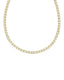 Bella Tennis Necklace - Gold Metal White