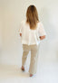 White Peplum Top