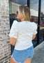 White Eyelet Top
