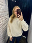 Cream Mock Neck Sweatshirt