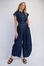 Denim Shirting Parachuter Jumpsuit