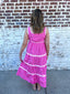pink wavy tiered