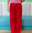 LuLu Mac Red Waffle Knit Pant