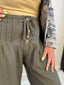 Olive Linen Pants