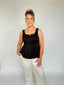 Black Button Down Tank Top