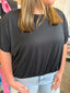 Betsy Black Bubble Blouse
