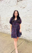 Gingham Puff Sleeve Mini Dress