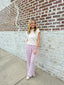 Gingham Ruffle Hem Pants