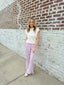 Gingham Ruffle Hem Pants