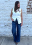 Eyelet Scalloped Tank