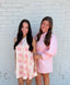 Pink Floral Linen Dress