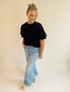 Black Puff Sleeve Top