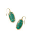 Kendra Scott Elle Bezel Drop Earring Green