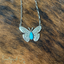 Butterfly with Turquoise Necklace