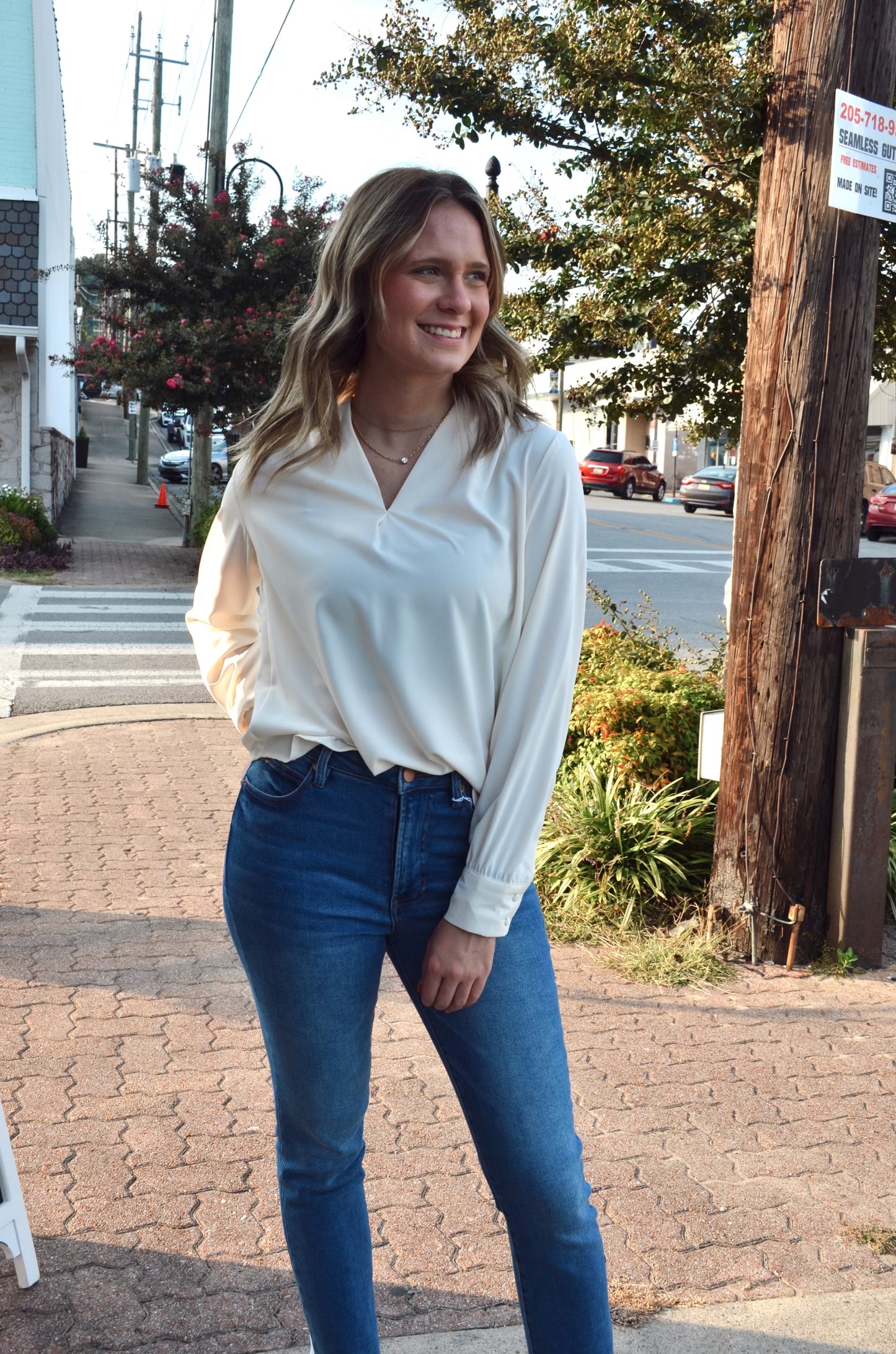 Cream Colored Blouse