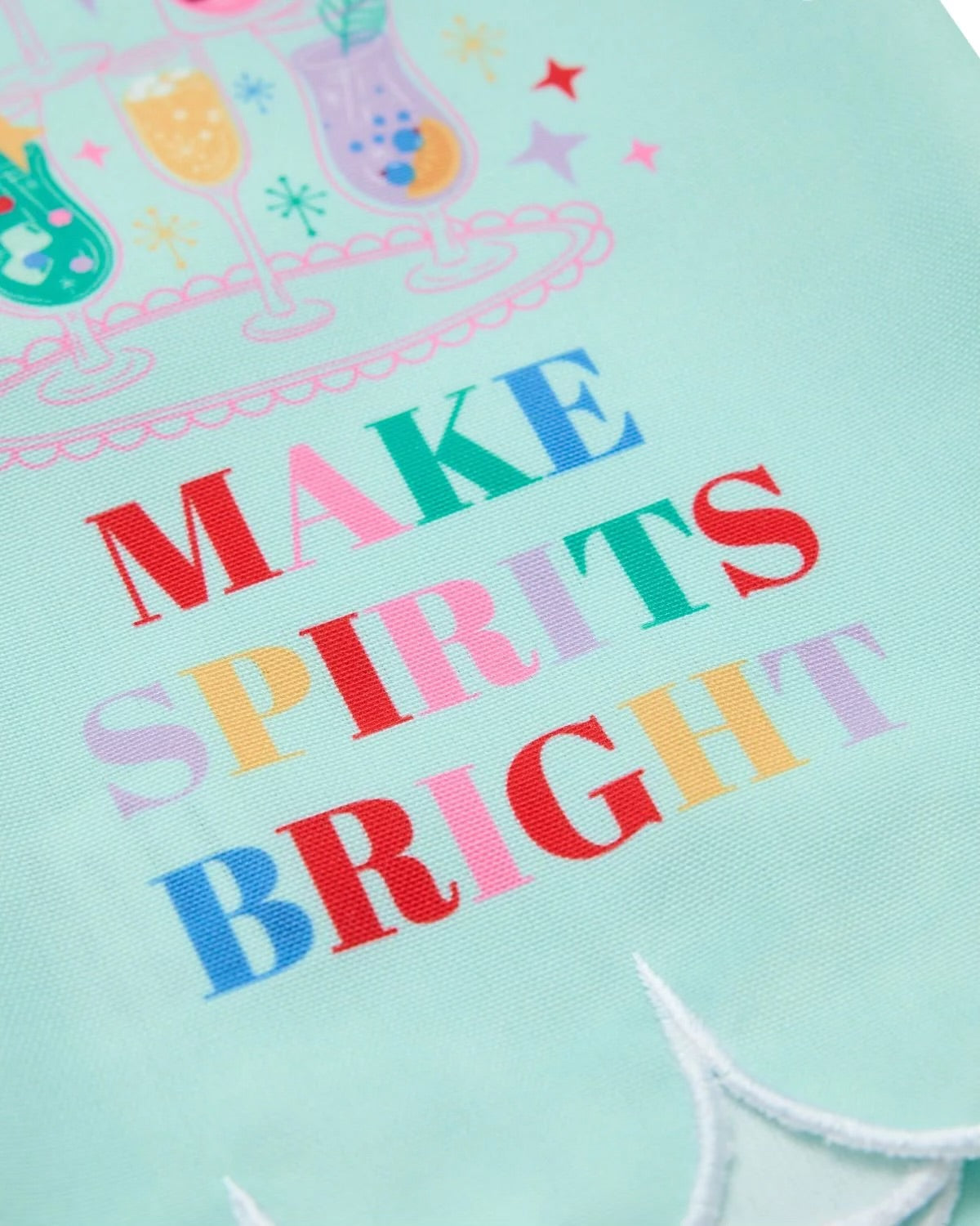 Make spirits bright holiday tea towel