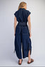 Denim Shirting Parachuter Jumpsuit