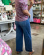Kris Cuffed Wide Denim Pants