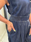 Denim Shirting Parachuter Jumpsuit