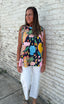 Navy Bloom Top