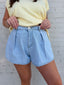 Wide Leg Denim Shorts