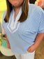 Blueberry Stripe Top