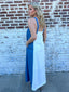 Denim Halter Stripped Dress