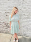 Gingham and Green Dress