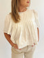 White Peplum Top