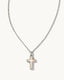 Kendra Scott Cross Silver Opal Pendant