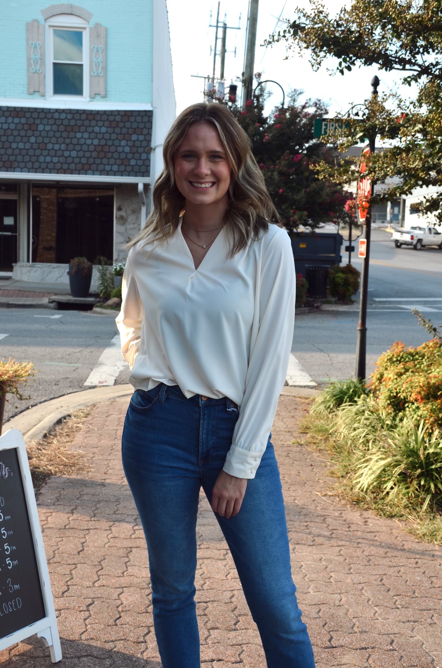 Cream Colored Blouse