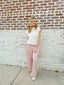 Mocha Gingham Straight Leg Pants