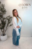 Light Blue Striped Cardigan