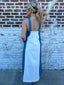 Denim Halter Stripped Dress