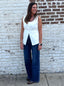 Eyelet Scalloped Tank