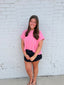 Coral Open Back Tee