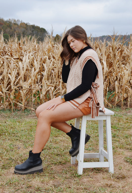 Taupe Dark Amber Sweater