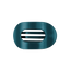 Teal With It Medium Flat Round Hair Clip