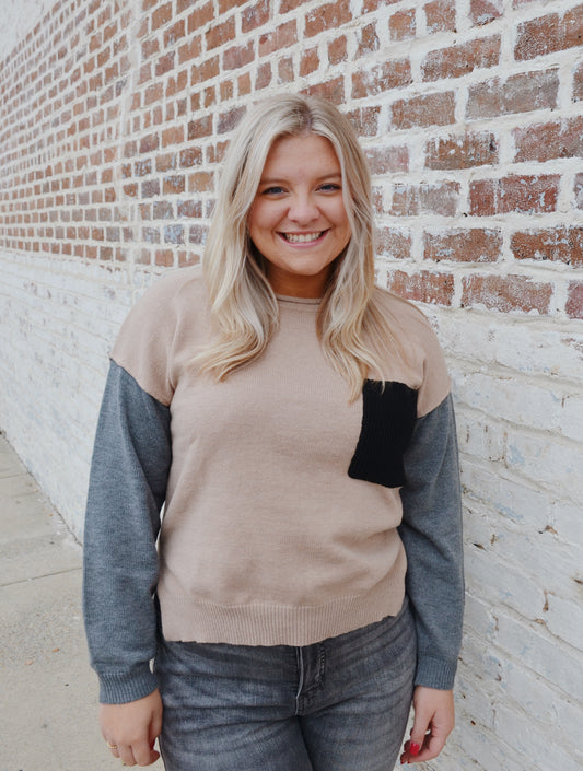 Colorblock Knit Sweater